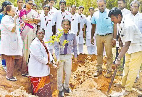 தஞ்சை மருத்துவக்கல்லூரி வளாகத்தில் 2 ஏக்கரில் சமுதாய காடு வளர்ப்பு திட்டம்