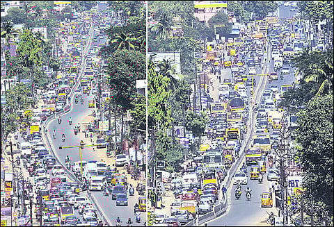 தாம்பரம்-வேளச்சேரி சாலை விரிவாக்கப்பணிகள் தாமதத்தால் போக்குவரத்து நெரிசல்