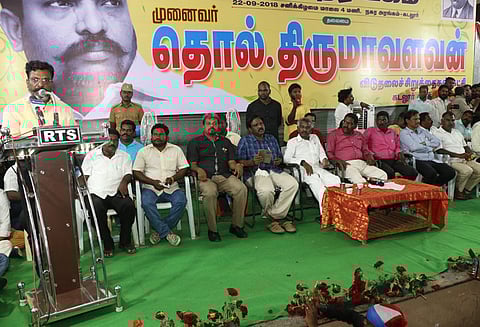 ராஜீவ்காந்தி கொலை கைதிகள் விடுதலைக்காக கவர்னரை சந்தித்து வலியுறுத்துவோம் - கடலூரில் தொல்.திருமாவளவன்