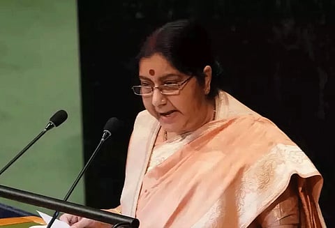 பாகிஸ்தானுடன் எப்படி பேச்சு நடத்த முடியும்? - ஐ.நா. கூட்டத்தில் சுஷ்மா சுவராஜ் கேள்வி