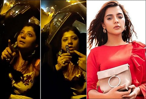 போலீசாரை தாக்கிவிட்டு குடிபோதையில் காரை ஓட்டி விபத்தை ஏற்படுத்திய டி.வி. நடிகை 7 வாகனங்கள் சேதம்