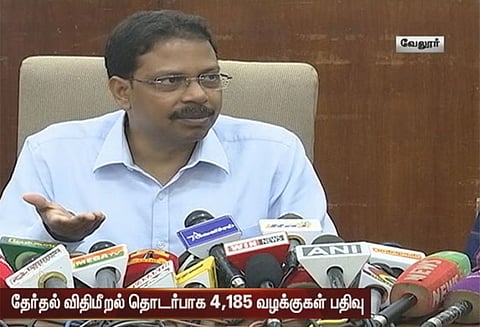 தேர்தல் நடத்தை விதிமீறல்; 4,185 வழக்குகள் பதிவு: தமிழக தலைமை தேர்தல் அதிகாரி