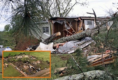 அமெரிக்காவை தாக்கிய பயங்கர சூறாவளி - சிறுவர்கள் உள்பட 8 பேர் பலி