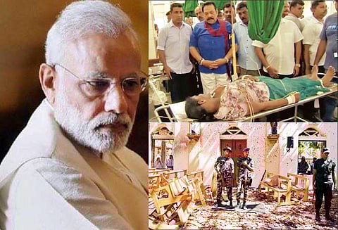 இலங்கை தொடர் குண்டுவெடிப்புக்கு பிரதமர் மோடி கடும் கண்டனம்