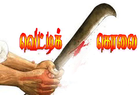 திருமயம் அருகே பெண் வெட்டிக்கொலை தம்பி வெறிச்செயல்