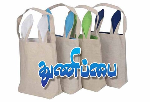 பிளாஸ்டிக் தடை எதிரொலி, துணிப்பையின் தேவை அதிகரிப்பு வீட்டில் இருந்தபடியே வருவாய் ஈட்டும் பெண்கள்