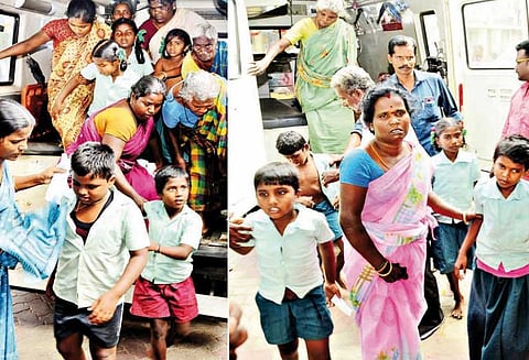 மதுரை அருகே சத்துணவு சாப்பிட்ட மாணவர்கள் 30 பேருக்கு திடீர் வாந்தி–மயக்கம்