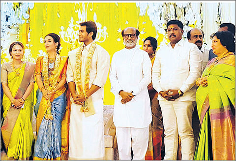 தொழில் அதிபரை மணக்கிறார் ரஜினிகாந்த் மகள் சவுந்தர்யா திருமண வரவேற்பு