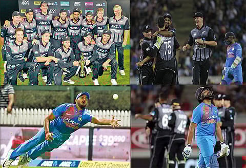 கடைசி 20 ஓவர் கிரிக்கெட் போட்டியில் இந்திய அணி போராடி தோல்வி - தொடரை கைப்பற்றியது நியூசிலாந்து