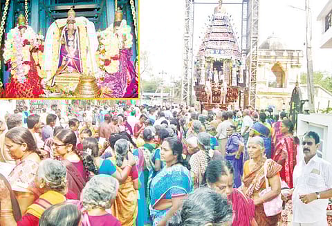 திருக்கண்ணபுரம் சவுரிராஜபெருமாள் கோவில் தேரோட்டம் திரளான பக்தர்கள் வடம் பிடித்தனர்
