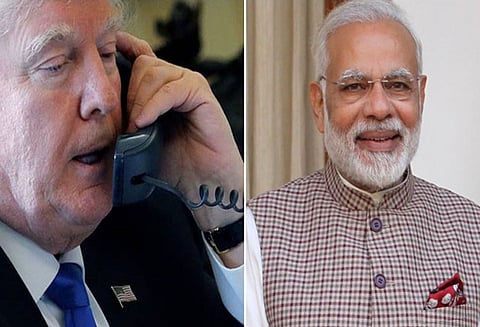 பயங்கரவாதத்துக்கு எதிரான நடவடிக்கை பற்றி பிரதமர் மோடி-டிரம்ப் தொலைபேசியில் பேச்சு
