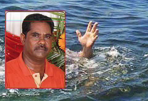 அலையில் சிக்கிய மகன்-2 பேரை காப்பாற்ற முயற்சி: கேபிள் டி.வி. ஆபரேட்டர் கடலில் மூழ்கி சாவு