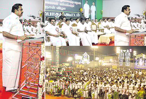 முதல்-அமைச்சர் மீதே பொய் வழக்கு போடப் பார்க்கிறார்கள்: தி.மு.க. மிரட்டலுக்கு அஞ்சமாட்டோம் எடப்பாடி பழனிசாமி பரபரப்பு பேச்சு