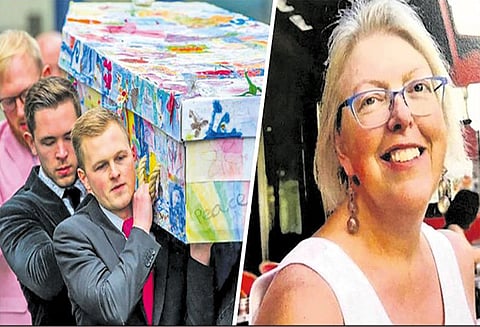 இங்கிலாந்தில் புற்றுநோயால் மரணம் அடைந்த தலைமை ஆசிரியை இறுதிச்சடங்கில் உருக்கம்