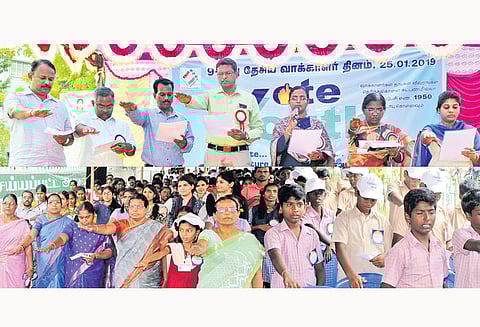 திருவள்ளூரில் வாக்காளர் தின உறுதிமொழி ஏற்பு கலெக்டர் பங்கேற்பு