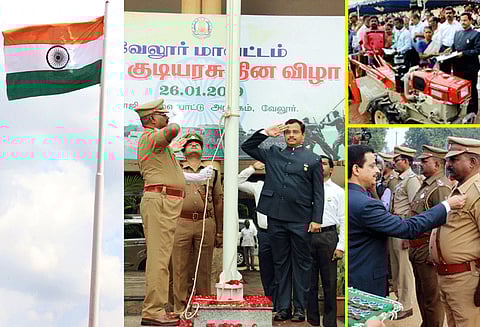 வேலூரில் நடந்த குடியரசுதின விழாவில் கலெக்டர் தேசியக்கொடி ஏற்றினார் ரூ.4¼ கோடி நலத்திட்ட உதவிகள் வழங்கப்பட்டது