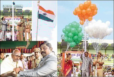 ஈரோடு வ.உ.சி. பூங்கா மைதானத்தில் குடியரசுதின விழா கோலாகலம்: கலெக்டர் சி.கதிரவன், தேசியக்கொடி ஏற்றினார் மாணவ- மாணவிகளின் கண்கவர் கலை நிகழ்ச்சிகள் நடந்தன