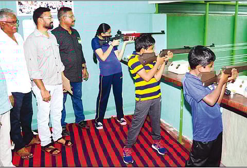 ஒலிம்பியன் ஏர் ரைபிள் அகாடமி சார்பில் மாநில அளவிலான துப்பாக்கி சுடும் போட்டி