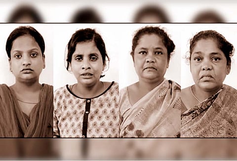 கோவையில் ஓடும் பஸ்களில் பயணிகளிடம் நகை, பணம் திருடிய 4 பெண்கள் கைது - 30 ஏ.டி.எம். கார்டுகள் பறிமுதல்