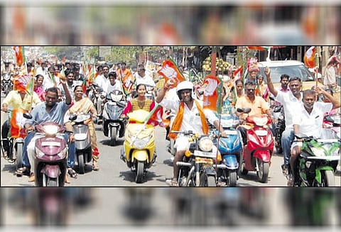 கோவில்பட்டியில் பா.ஜ.க.வினர் மோட்டார் சைக்கிள் பேரணி