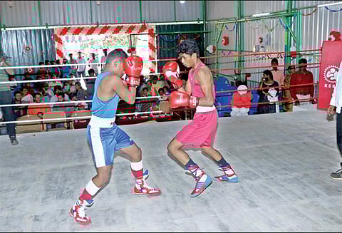 கோவையில் குத்து சண்டை அரங்கம் திறப்பு வீரர்கள் மகிழ்ச்சி