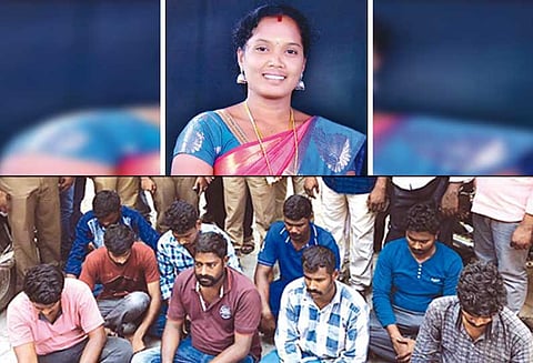 நெல்லிக்குப்பம் பெண் கொலையில் கணவரின் நண்பர்கள் 8 பேர் கைது - கள்ளத்தொடர்பு விவகாரத்தில் சம்பவம்