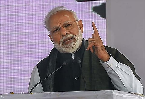 புல்வாமா தாக்குதலுக்கு பதிலடியாகத்தான் பாகிஸ்தானில் பயங்கரவாதிகள் மீது தாக்குதல் நடத்தப்பட்டது - பிரதமர் நரேந்திர மோடி பேச்சு