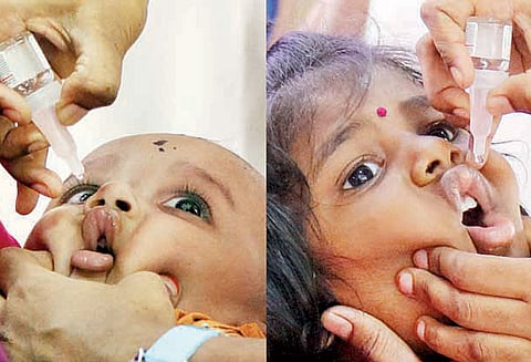 போலியோ சொட்டு மருந்து வழங்கும் முகாம் கலெக்டர் உமா மகேஸ்வரி தொடங்கி வைத்தார்