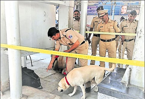 கேட்பாரற்று கிடந்த பையினால் வடலா ரெயில் நிலையத்தில் வெடிகுண்டு பீதி போலீசார் சோதனையால் பரபரப்பு