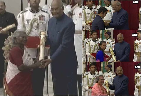 சமூக சேவைக்காக மதுரையை சேர்ந்த சின்னப்பிள்ளைக்கு பத்மஸ்ரீ விருதை வழங்கினார் குடியரசு தலைவர்