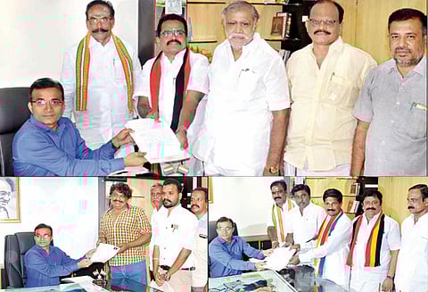 திண்டுக்கல் நாடாளுமன்ற தொகுதியில் தி.மு.க.-பா.ம.க. வேட்பாளர்கள் வேட்புமனு தாக்கல்