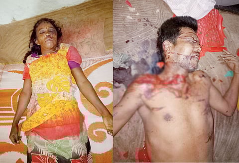 துறையூர் அருகே நள்ளிரவில் மனைவியை அடித்துக்கொன்ற விவசாயி வெட்டிக்கொலை மகன் உள்பட 2 பேர் கைது