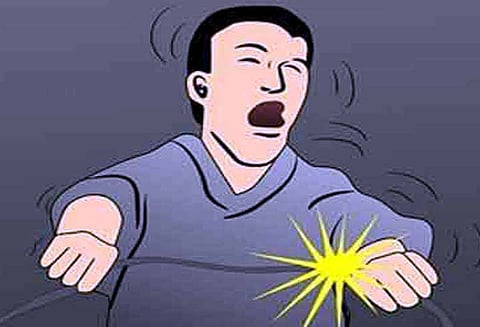 திருக்கோவிலூர் அருகே பரிதாபம், மின்வேலியில் சிக்கி பிளஸ்-1 மாணவர் பலி - நில உரிமையாளர் உள்பட 3 பேர் மீது வழக்கு