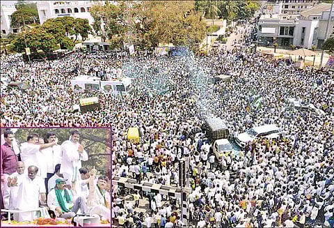 கர்நாடகத்தில் முதல்கட்ட தேர்தல் நடைபெறும் 14 தொகுதிகளுக்கு வேட்பு மனு தாக்கல் இன்று முடிகிறது - ஒரே நாளில் தேவேகவுடா உள்பட 109 பேர் மனு செய்தனர்