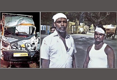 அவினாசி அருகே வேன்கள் மோதியதில் வாலிபர் பலி - 3 பேர் காயம்