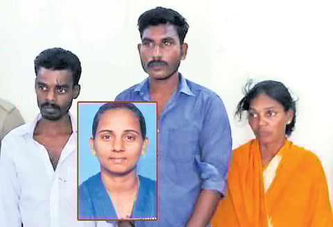 பெண் கொலை வழக்கு கள்ளக்காதலன் உள்பட 3 பேர் கைது