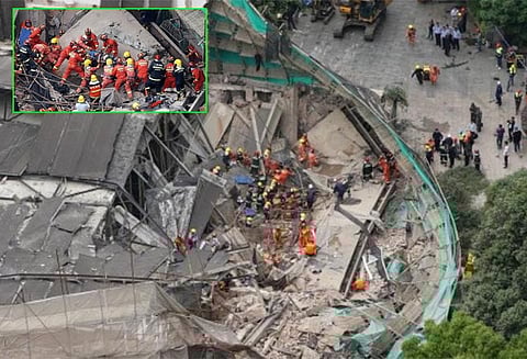 சீனாவின் ஷாங்காய் நகரில் கட்டிடச் சுவர் இடிந்து விழுந்து விபத்து -10 பேர் பலி
