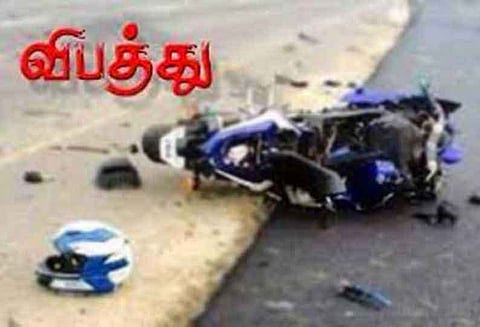 லாரி மீது மோட்டார்சைக்கிள் மோதல்: போலீஸ்காரர் படுகாயம்