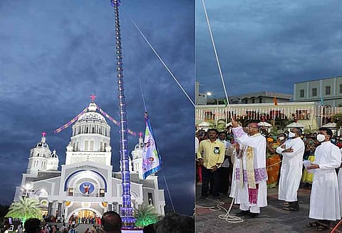 திருச்சி மேலப்புதூர் புனித மரியன்னை பேராலய கொடியேற்றம்