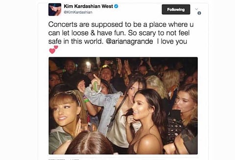 மான்செஸ்டர் தாக்குதலுக்கு இரங்கல் தெரிவித்து சர்ச்சையில் சிக்கிய கிம் கர்தாஷியன்