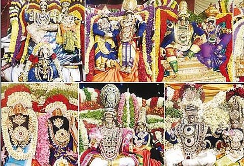 திருவெண்காடு அருகே நாங்கூரில் 12 சிவபெருமான்-அம்பிகைகளுக்கு திருக்கல்யாணம்