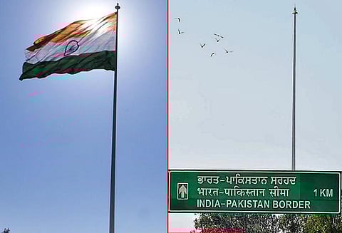 பாகிஸ்தான் எல்லையில் இந்திய பெருமைக்கு ஏற்றப்பட்ட தேசியக் கொடி தர்மசங்கட நிலையில் உள்ளது