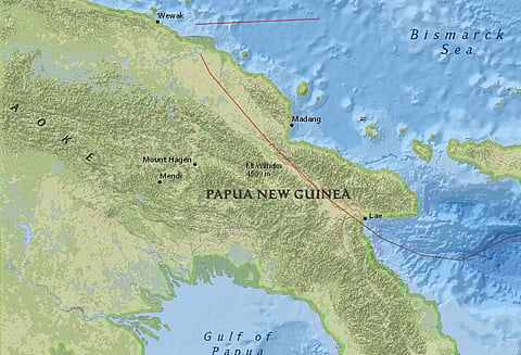 பப்புவா நியூகினியாவில் நிலநடுக்கம்: ரிக்டர் அளவுகோலில் 5.0 ஆக பதிவு