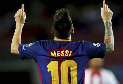 மெஸ்சி தனது 100வது கோலைப் பதிவு செய்துள்ளார்.