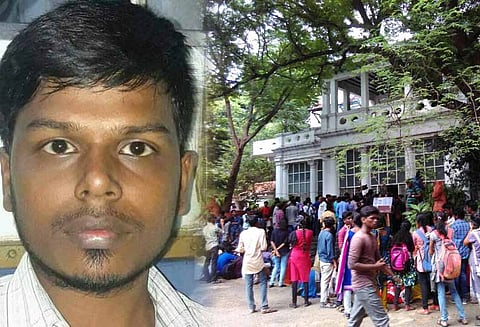 மாணவர் தற்கொலை: அரசு கவின் கலைக் கல்லூரி மாணவர்கள் உள்ளிருப்பு போராட்டம்
