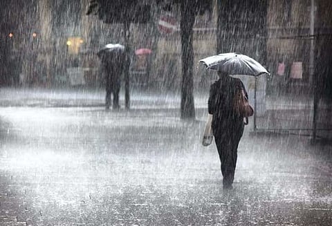 குமரி மாவட்டத்தில் பலத்த மழை: நாகராஜா கோவிலில் தென்னை மரத்தில் மின்னல் தாக்கி தீப்பற்றியது