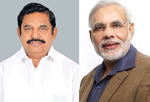 தமிழக முதலமைச்சருடன் பிரதமர் மோடி பேச்சு