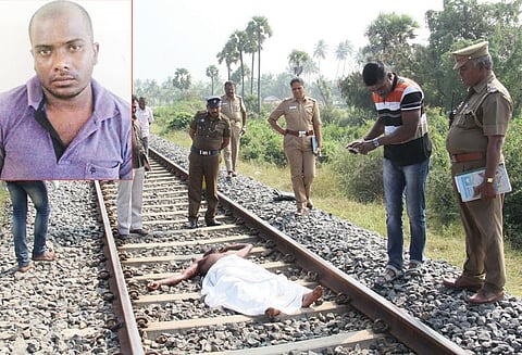 பிரபல கொள்ளையன் கொலை தண்டவாளத்தில் உடல் வீச்சு