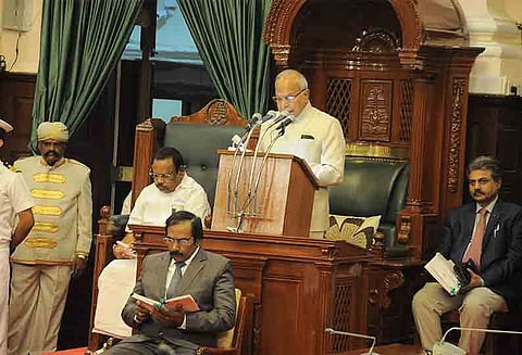 காவிரி மேலாண்மை வாரியம் அமைக்க மத்திய அரசுக்கு கவர்னர் உரையில் வலியுறுத்தல்