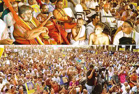 நாளை முதல் சாகும் வரை உண்ணாவிரதம் சென்னையில் நடந்த ஆர்ப்பாட்டத்தில் ஸ்ரீவில்லிபுத்தூர் ஜீயர் அறிவிப்பு